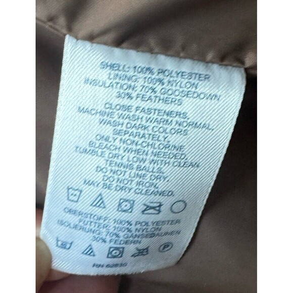 Lands End Women’s Satin Goose Down Vest Size Small Quilted Full‎ Zip Rich Brown - Picture 6 of 7